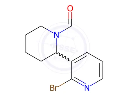 Chemical structure of 2-(2-Bromopyridin-3-yl)piperidine-1-carbaldehyde