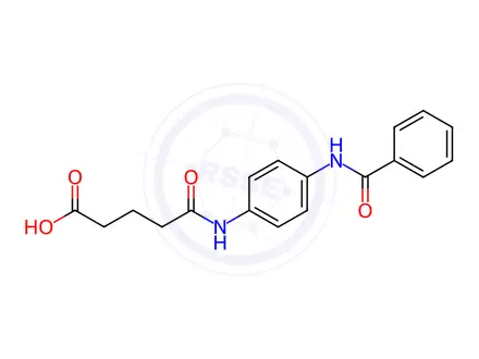Chemical structure of PENTANOIC ACID, 5-[[4-(BENZOYLAMINO)PHENYL]AMINO]-5-OXO-