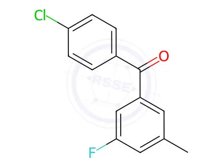 Chemical structure of (4-Chlorophenyl)(3-fluoro-5-methylphenyl)methanone