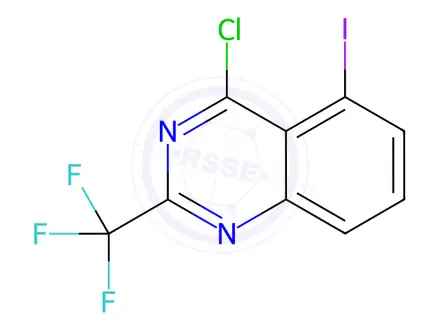 Chemical structure of 4-Chloro-5-iodo-2-(trifluoromethyl)quinazoline