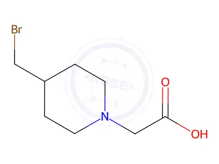 Chemical structure of 2-(4-(Bromomethyl)piperidin-1-yl)acetic acid