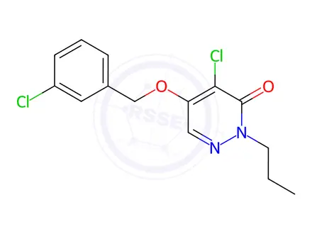 Chemical structure of 4-Chloro-5-((3-chlorobenzyl)oxy)-2-propylpyridazin-3(2H)-one