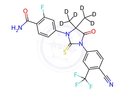 Chemical structure of N-Desmethyl Enzalutamide-d6