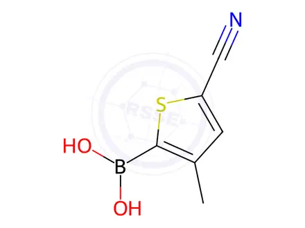 Chemical structure of (5-Cyano-3-methylthiophen-2-yl)boronic Acid