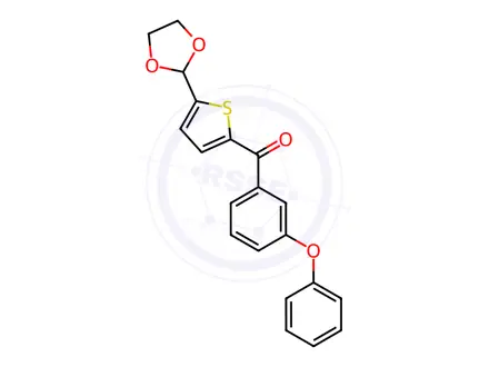 Chemical structure of (5-(1,3-Dioxolan-2-yl)thiophen-2-yl)(3-phenoxyphenyl)methanone