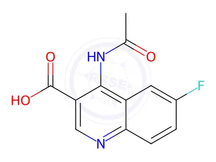 Chemical structure of 4-Acetamido-6-fluoroquinoline-3-carboxylic acid
