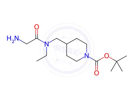 Chemical structure of tert-Butyl 4-((2-amino-N-ethylacetamido)methyl)piperidine-1-carboxylate