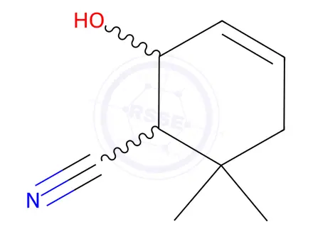 Chemical structure of 3-Cyclohexene-1-carbonitrile, 2-hydroxy-6,6-dimethyl-(9CI)