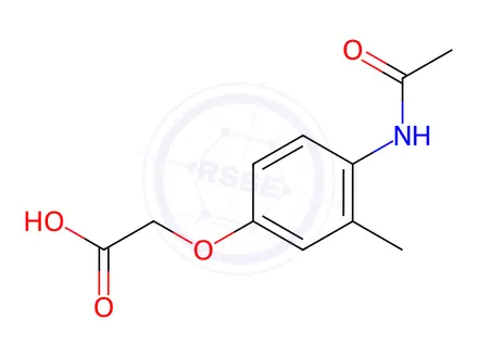Chemical structure of (4-Acetylamino-3-methyl-phenoxy)-acetic acid