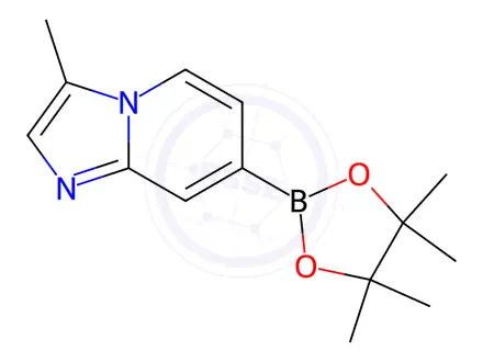 Chemical structure of 3-Methyl-7-(4,4,5,5-tetramethyl-1,3,2-dioxaborolan-2-yl)imidazo[1,2-a]pyridine