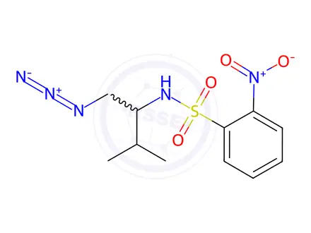 Chemical structure of N-[1-(Azidomethyl)-2-methylpropyl]-2-nitrobenzenesulfonamide