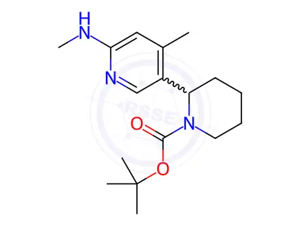 Chemical structure of tert-Butyl 2-(4-methyl-6-(methylamino)pyridin-3-yl)piperidine-1-carboxylate