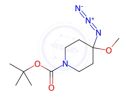 Chemical structure of N-Boc-4-azido-4-methoxypiperidine