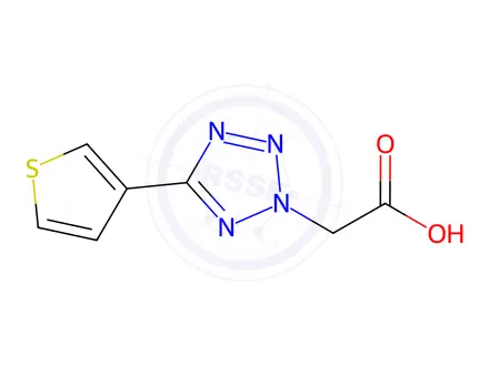 Chemical structure of (5-thien-3-yl-2H-tetrazol-2-yl)acetic acid