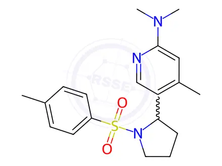 Chemical structure of N,N,4-Trimethyl-5-(1-tosylpyrrolidin-2-yl)pyridin-2-amine