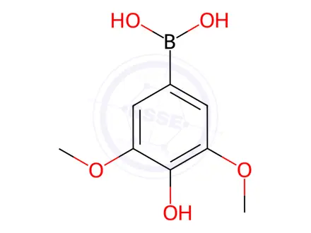 Chemical structure of (4-Hydroxy-3,5-dimethoxyphenyl)boronic acid