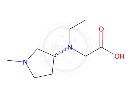 Chemical structure of 2-(Ethyl(1-methylpyrrolidin-3-yl)amino)acetic acid