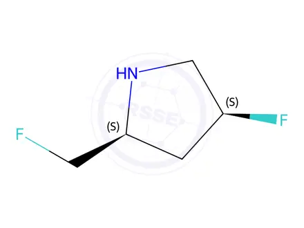 Chemical structure of Pyrrolidine, 4-fluoro-2-(fluoromethyl)-, (2S,4S)-