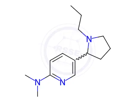 Chemical structure of N,N-Dimethyl-5-(1-propylpyrrolidin-2-yl)pyridin-2-amine