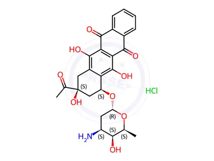 Chemical structure of Idarubicin hydrochloride