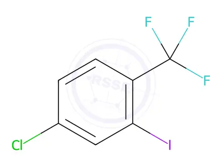 Chemical structure of 4-Chloro-2-iodo-1-(trifluoromethyl)benzene