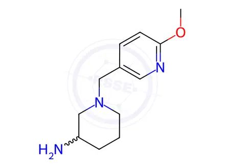 Chemical structure of 1-(6-Methoxy-pyridin-3-ylMethyl)-piperidin-3-ylaMine dihydrochloride, 98+% C12H21Cl2N3O, MW: 294.22