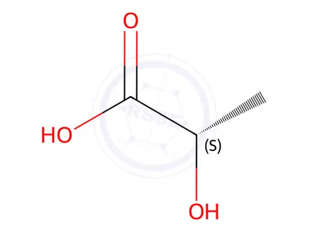 Chemical structure of L-(+)-Lactic acid
