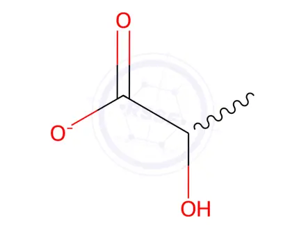 Chemical structure of Potassium DL-lactate