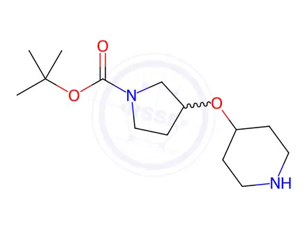 Chemical structure of tert-Butyl 3-(piperidin-4-yloxy)pyrrolidine-1-carboxylate