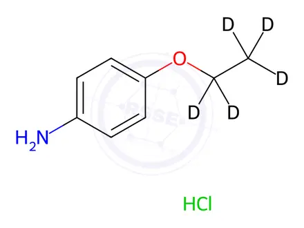 Chemical structure of p-Phenetidine-d5 Hydrochloride