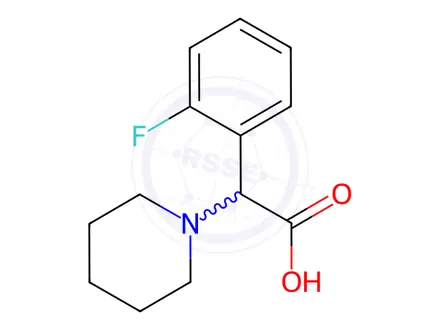 Chemical structure of 2-(2-Fluorophenyl)-2-(piperidin-1-yl)acetic acid