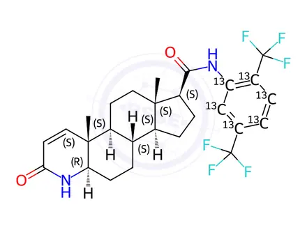 Chemical structure of Dutasteride-13C6