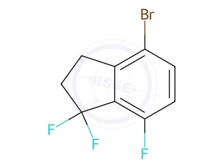 Chemical structure of 4-Bromo-1,1,7-trifluoro-2,3-dihydro-1H-indene