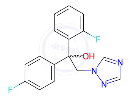 Chemical structure of Flutriafol in methanol