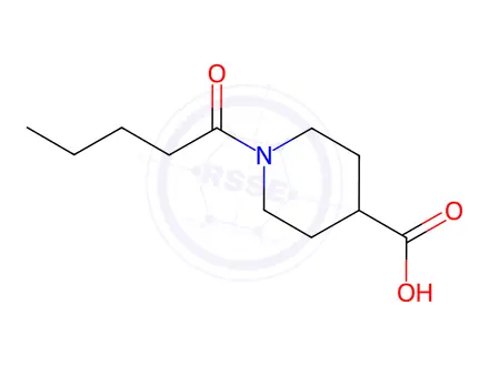 Chemical structure of 1-Pentanoylpiperidine-4-carboxylic acid