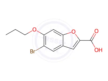 Chemical structure of 5-Bromo-6-propoxybenzofuran-2-carboxylic acid