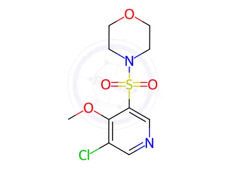 Chemical structure of 4-((5-Chloro-4-methoxypyridin-3-yl)sulfonyl)morpholine