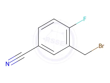 Chemical structure of 3-(bromomethyl)-4-fluorobenzonitrile