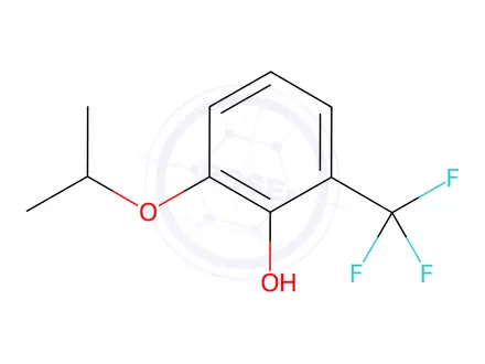 Chemical structure of 2-isopropoxy-6-(trifluoromethyl)phenol