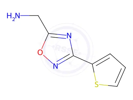 Chemical structure of (3-Thien-2-yl-1,2,4-oxadiazol-5-yl)methylamine