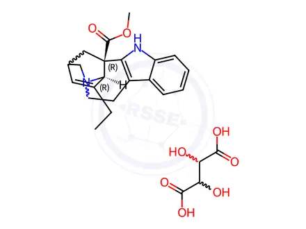 Chemical structure of Catharanthine Tartrate
