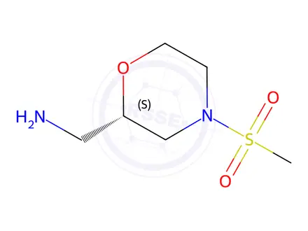 Chemical structure of (S)-(4-(Methylsulfonyl)morpholin-2-yl)methanamine