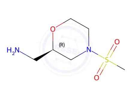 Chemical structure of (2R)-4-(Methylsulfonyl)-2-morpholinemethanamine