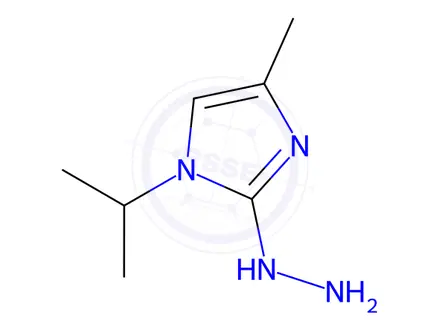 Chemical structure of 2-hydrazino-1-isopropyl-4-methyl-1H-imidazole