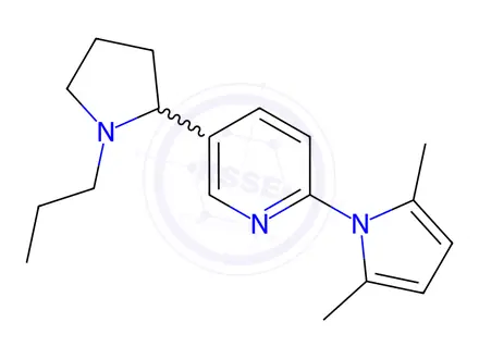 Chemical structure of 2-(2,5-Dimethyl-1H-pyrrol-1-yl)-5-(1-propylpyrrolidin-2-yl)pyridine