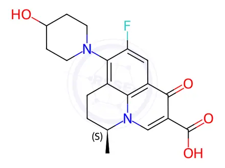 Chemical structure of Nadifloxacin Impurity 5 (S-Nadifloxacin)
