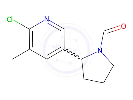 Chemical structure of 2-(6-Chloro-5-methylpyridin-3-yl)pyrrolidine-1-carbaldehyde