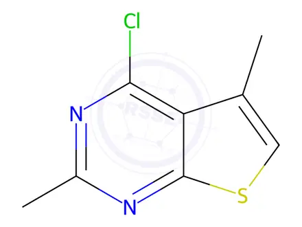 Chemical structure of 4-chloro-2,5-dimethylthieno[2,3-d]pyrimidine