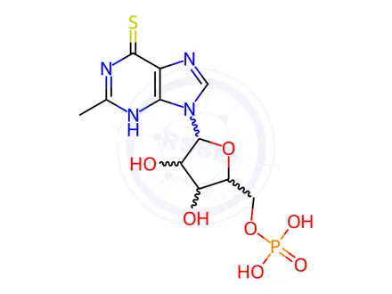 Chemical structure of 6-Methylthioinosine-5'-monophosphate