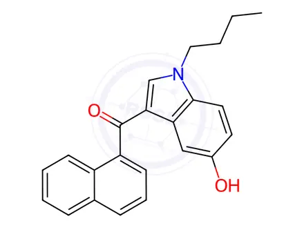 Chemical structure of JWH-073 Impurity 1 (JWH-073 5-Hydroxyindole Metabolite)